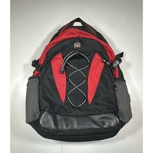 Swiss Gear Wenger Backpack Red Black Bungee School Travel